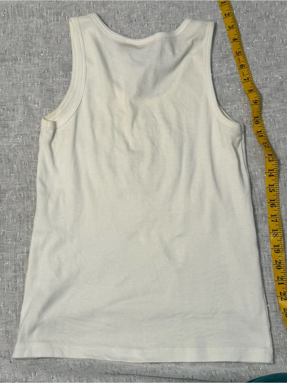 Tory Burch Beaded White Boho Summer Women’s Small Chic Vacation Cotton Tank